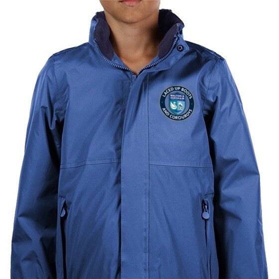Kids Waterproof Regatta Jacket - Royal / Navy Blue