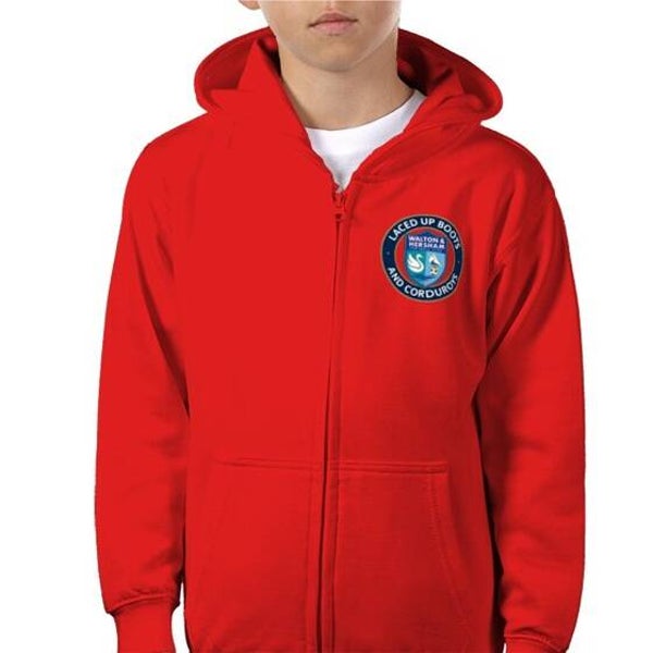 Kids Zip Hoodie - Red