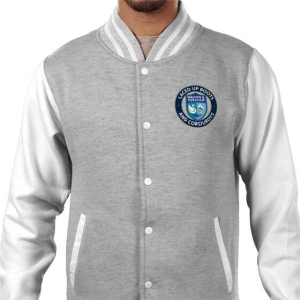 Varsity Jacket - Grey and White