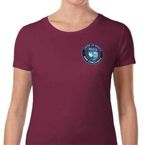 Round Neck Tee - Burgundy