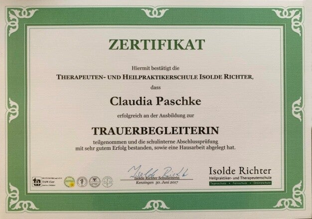 Trauerbegleiterin Claudia Paschke