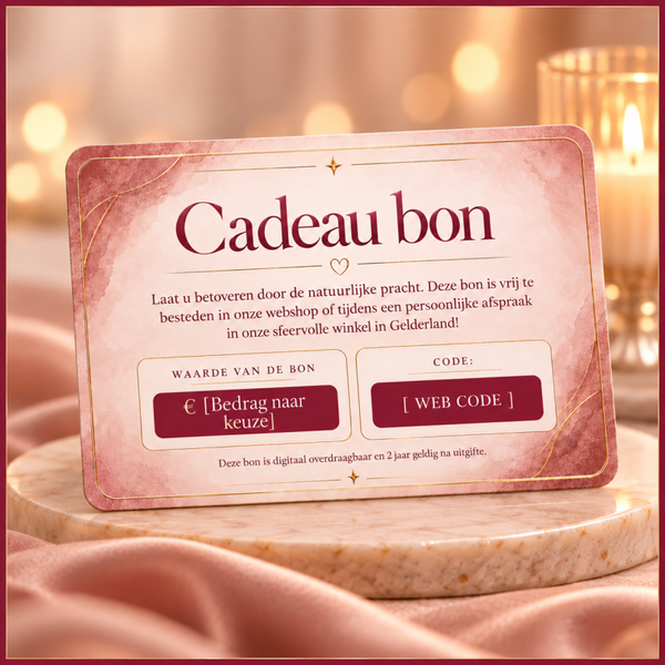 cadeau bon | digitaal verzonden | kies je bedrag