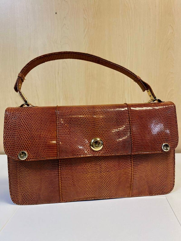 50’s slangenleder handtas