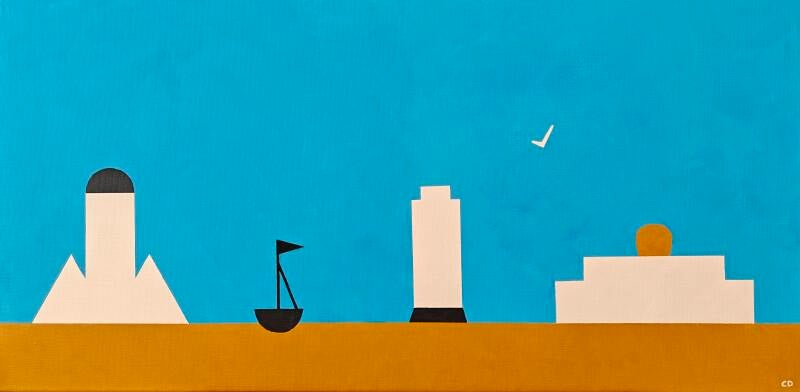 Tijdloos | formaat 100 x 50 cm | acrylverf op canvasdoek | 750,- excl. lijst