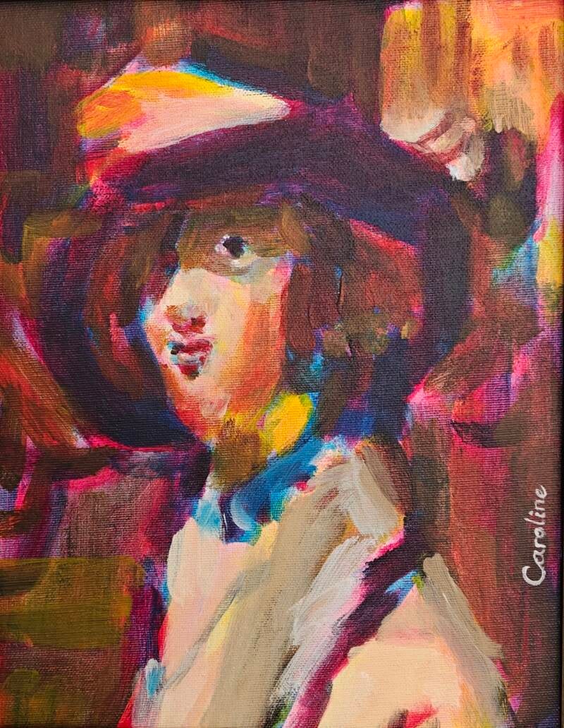 Ode aan Isaac Israëls V | formaat 18 x 24 cm | acrylverf op canvasboard | 125,- incl. lijst