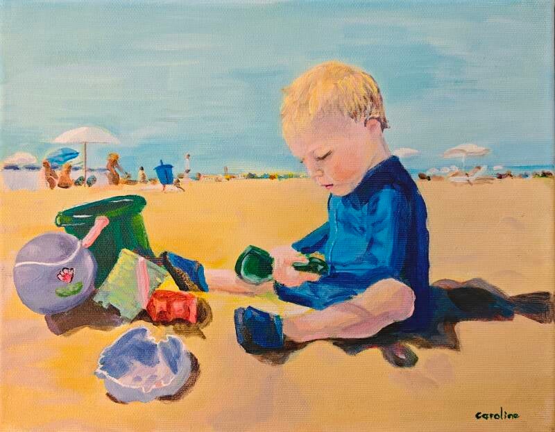 Spielerei | formaat 30 x 23,5 cm | acrylverf op canvas | 150,- incl. (bak)lijst