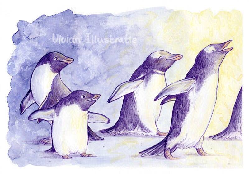kaart winter vivian illustratie