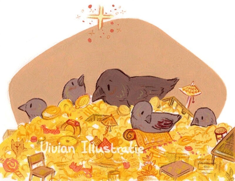 Prentenboek illustratie rouw verlies vogel - Vivian Illustratie kinderboeken