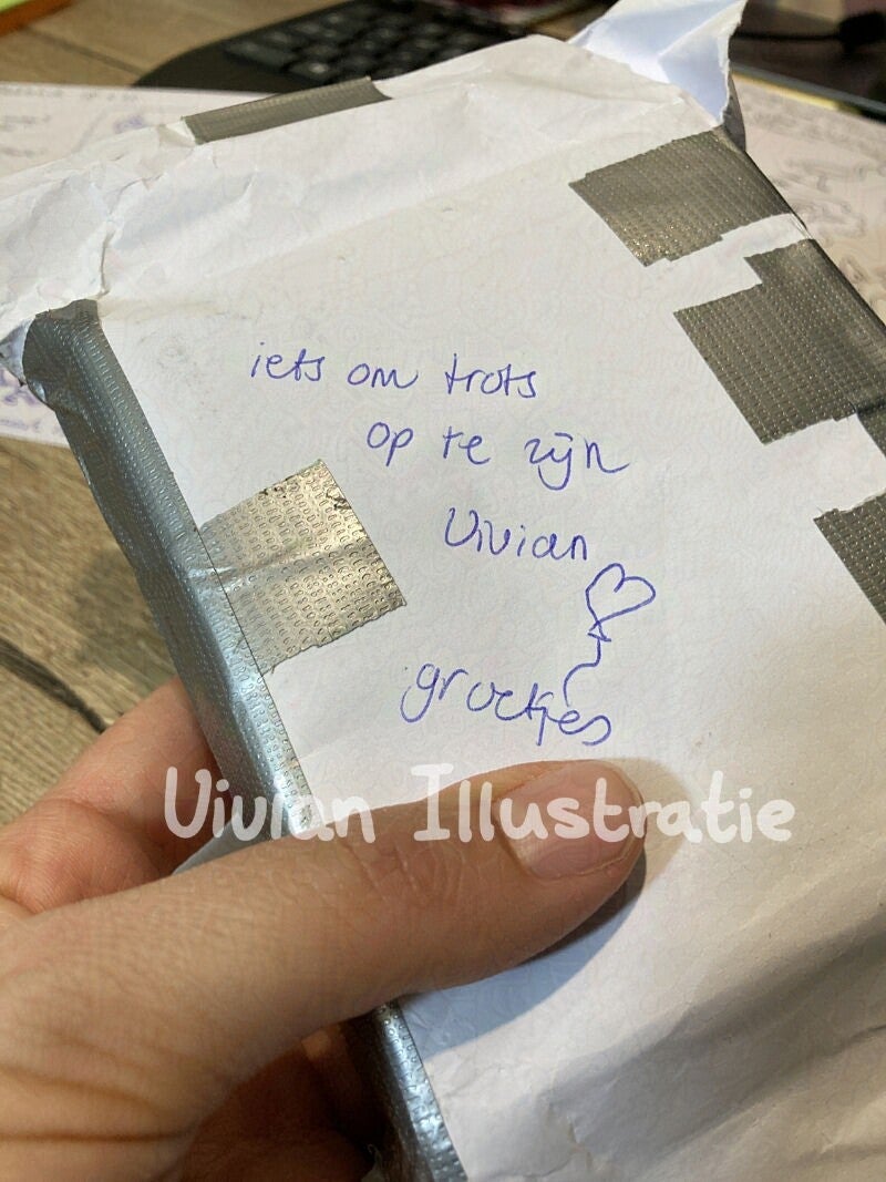 Mooie feedback kaartenset Vivian Illustratie