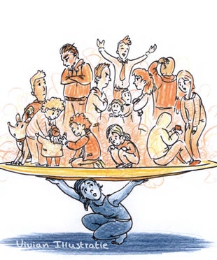 Perfectie en verantwoordelijkheid, illustratie over grenzen aangeven, Vivian illustratie