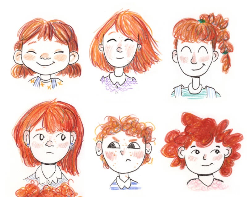 vivian illustratie prentenboek studie gezichten