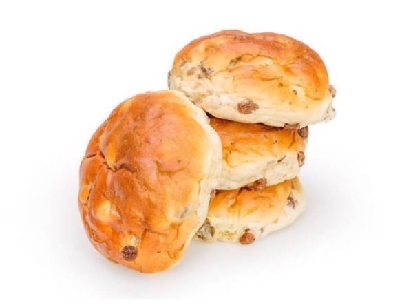 Spelt rozijnenbollen - per 4 stuks