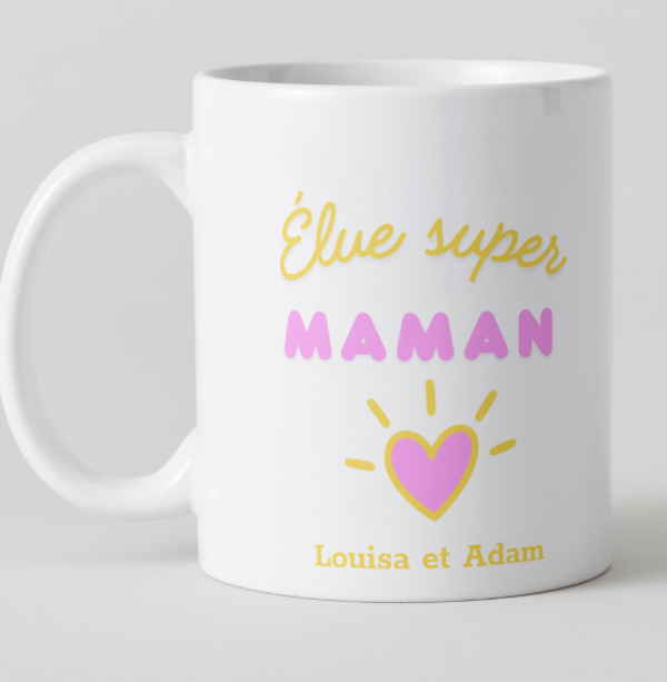 Tasse - Famille - Élue super maman