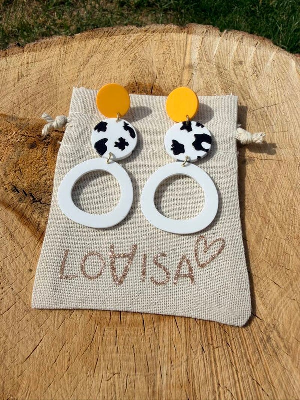 Boucles d’oreilles géométriques rondes