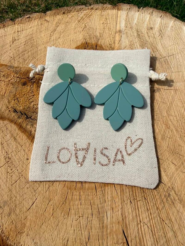 Boucles d’oreilles en forme de feuille