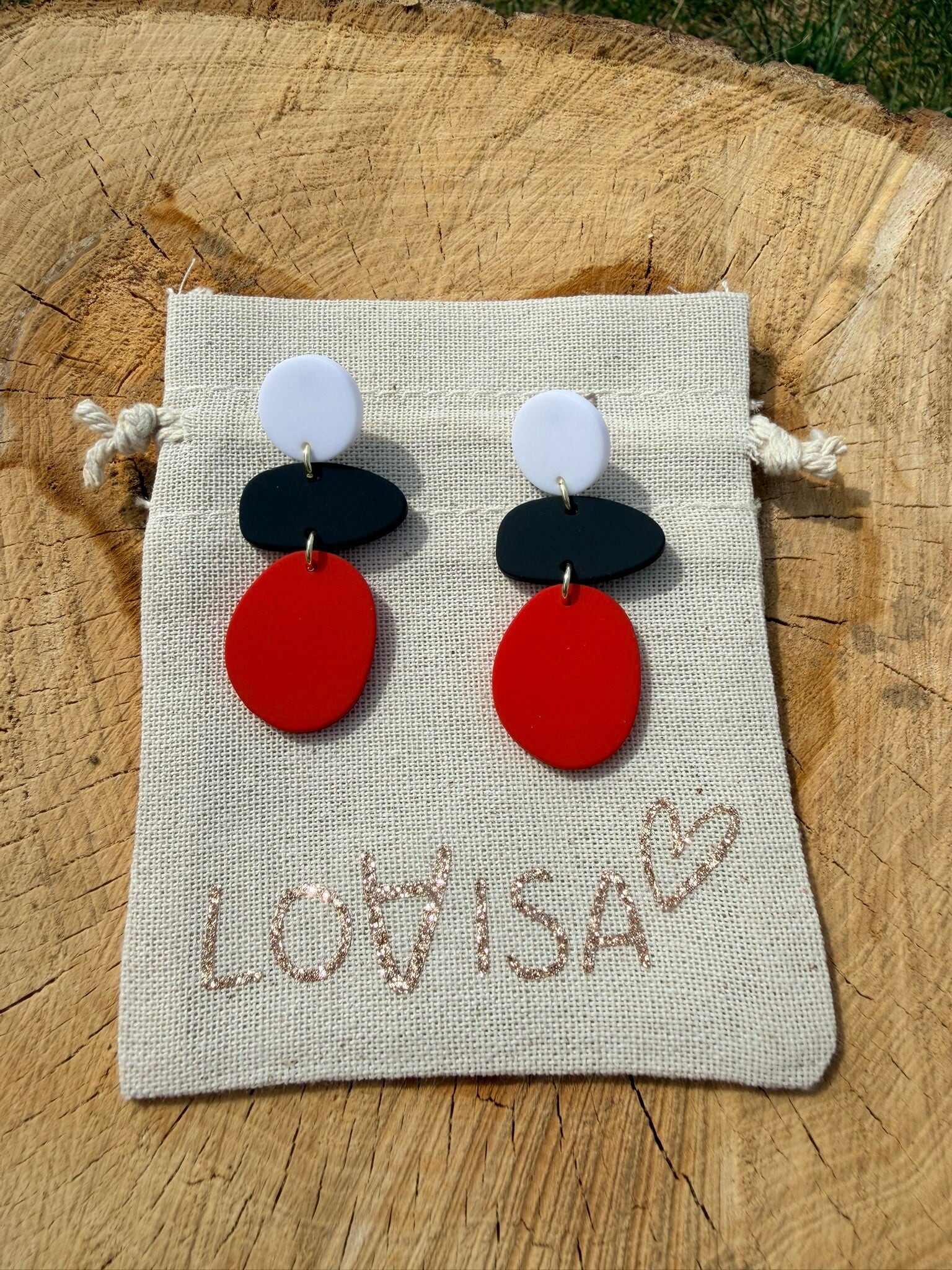 Boucles d’oreilles pendantes géométriques