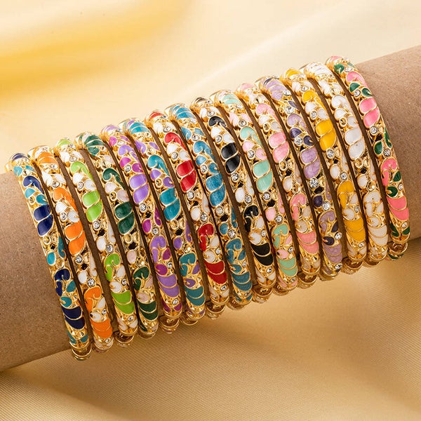 Bracelet jonc fleuri coloré Modèle Emma