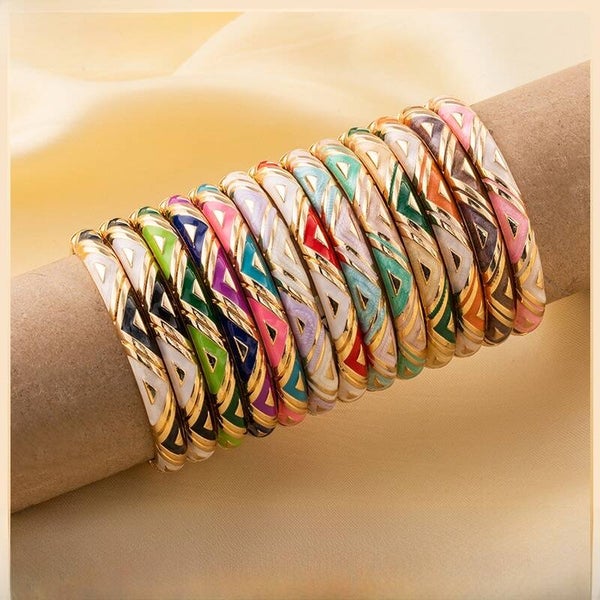 Bracelet jonc émaillé coloré – Mila ✨