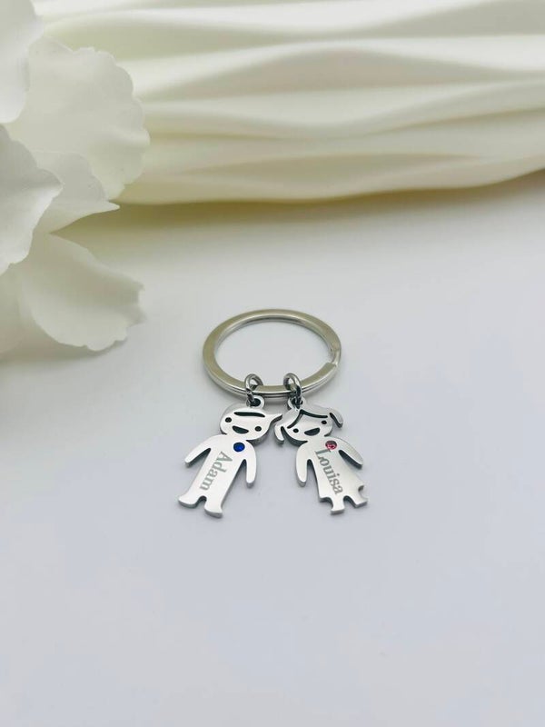 Porte clefs personnalisable en acier inoxydable