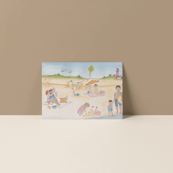 Wenskaart Samen spelen Zomer - Set van 5-