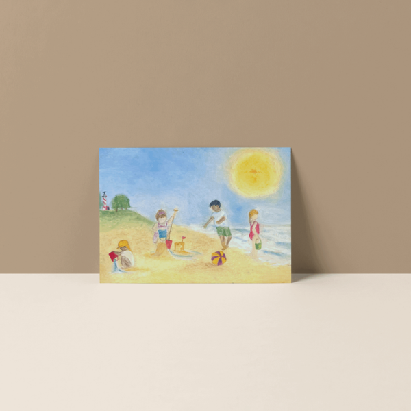 Wenskaart Stranddag - Set van 5-