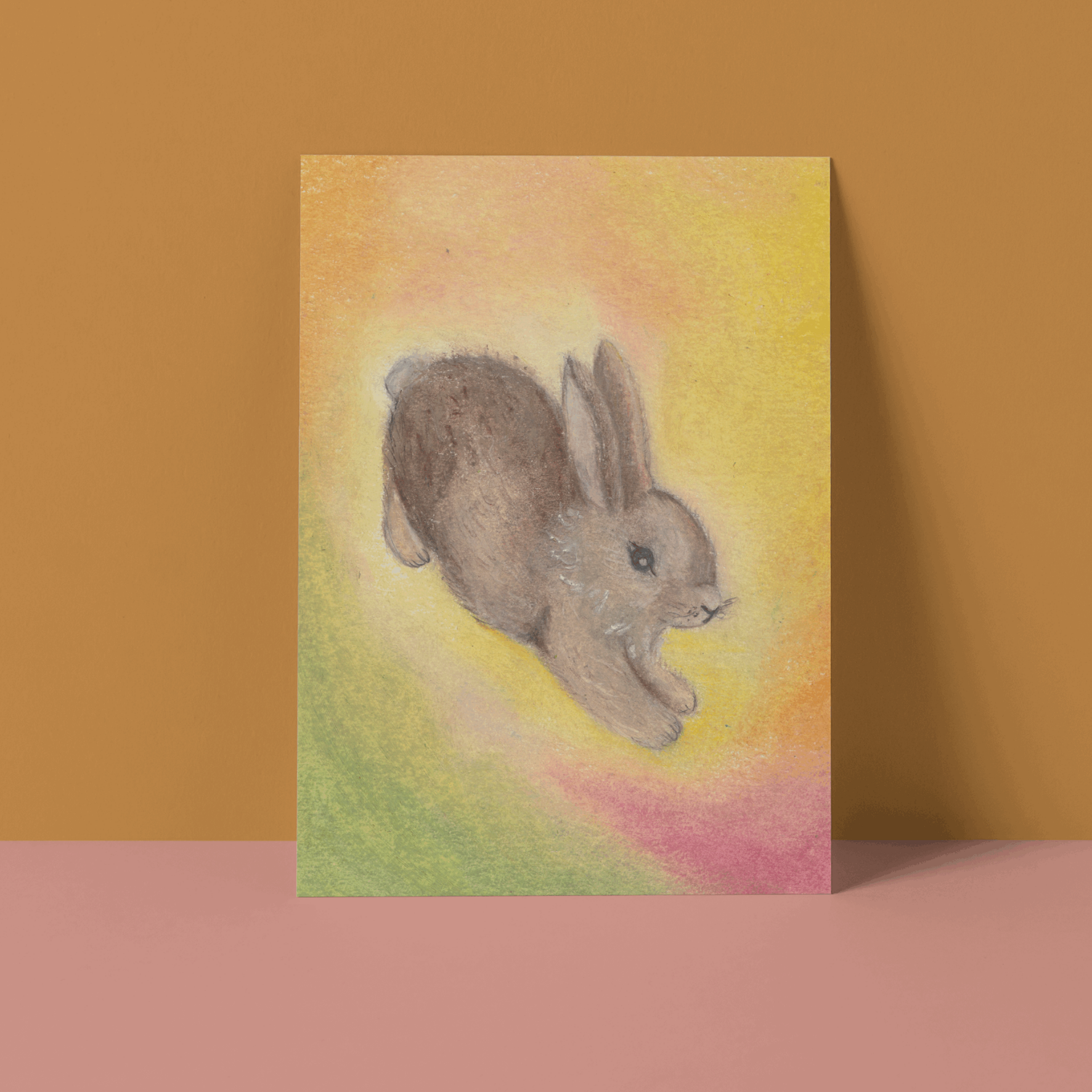 Wenskaart konijntje