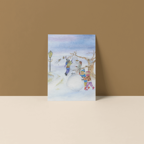 Wenskaart slot sofenstein Winterpret - Set van 5-