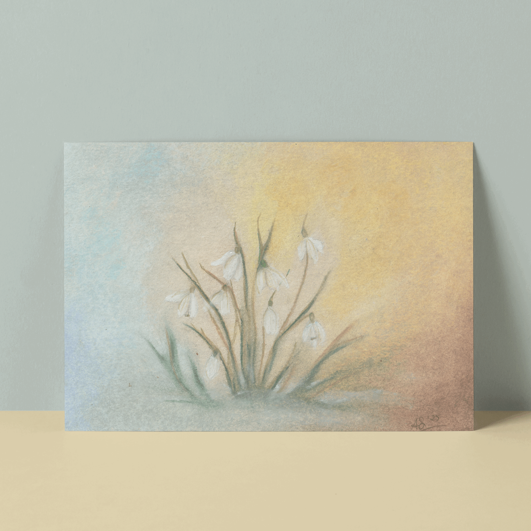 Wenskaart Sneeuwklokjes (nieuw)