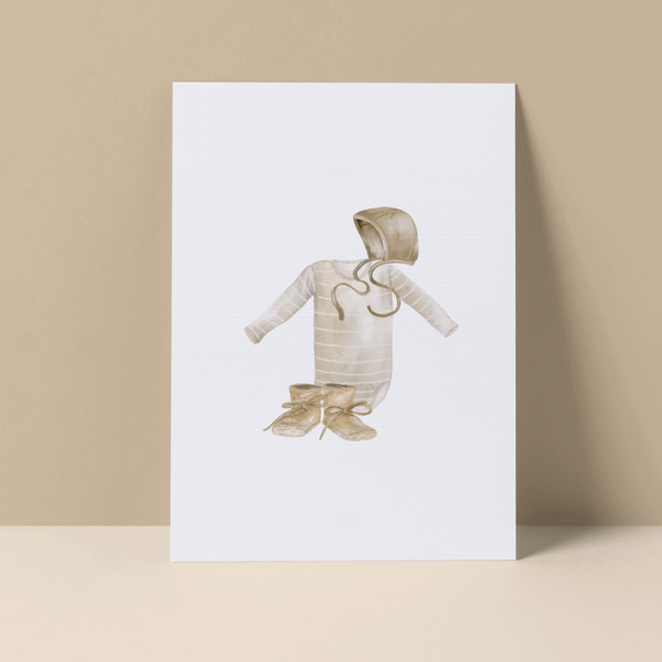 Wenskaart Babykleertjes - Set van 5-