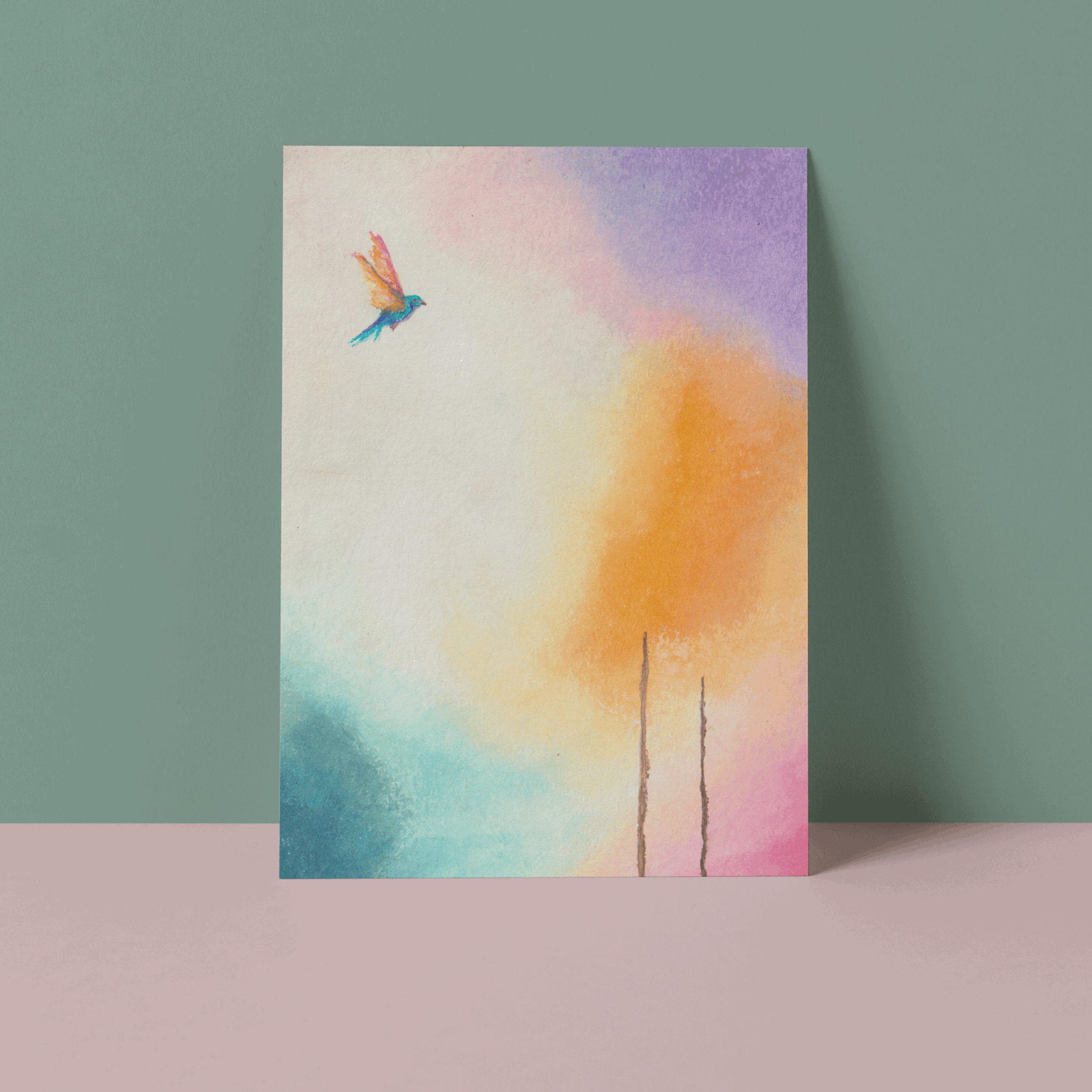 Wenskaart Vogelvlucht