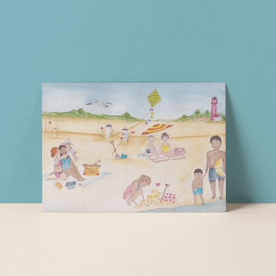 wenskaart Samen spelen- zomer