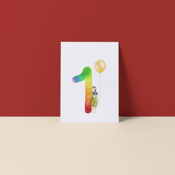 Wenskaart verjaardag A6 - Set van 5-