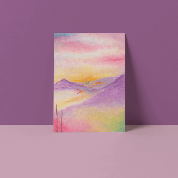 Wenskaart Vertrek -Set van 5-