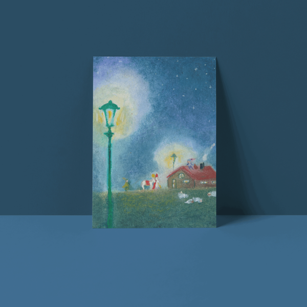 Wenskaart Sint in de nacht - Set van 5-