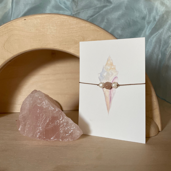 Armbandje Parel & Maansteen