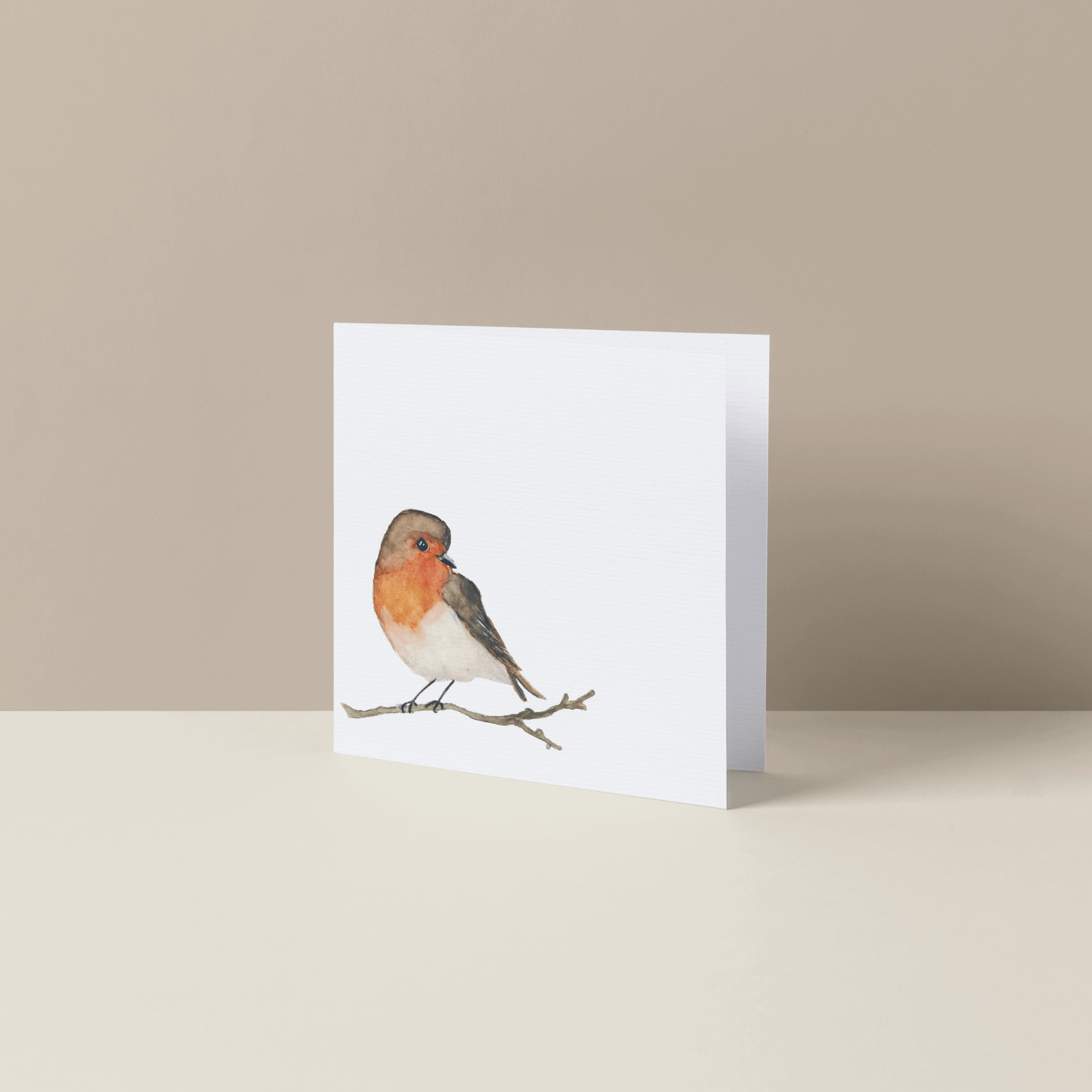 Gevouwen wenskaart Roodborstje