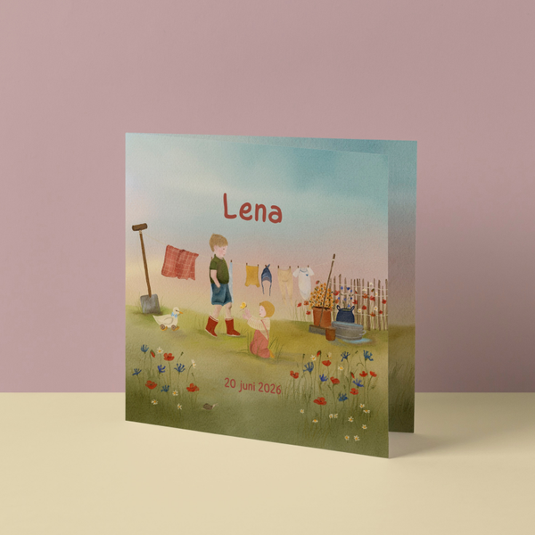 Geboortekaartje Lena/Lars