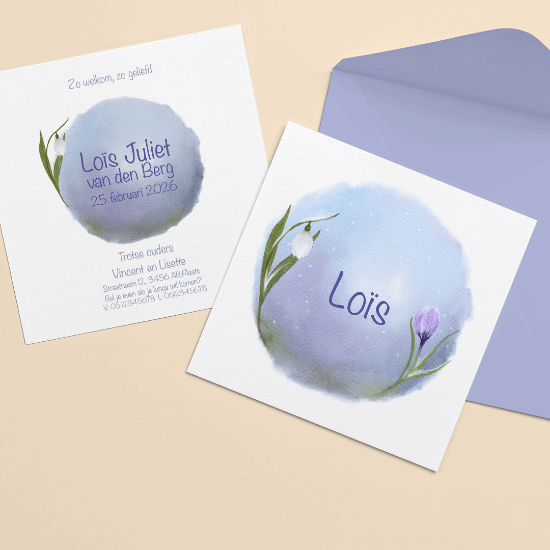 Geboortekaartje Loïs/Samuel