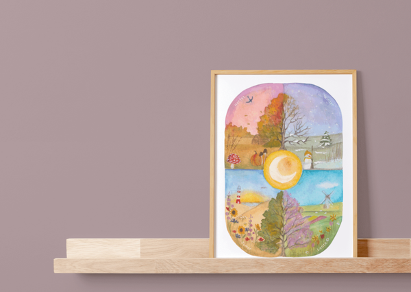 A4 Plaat 'Vier seizoenen'