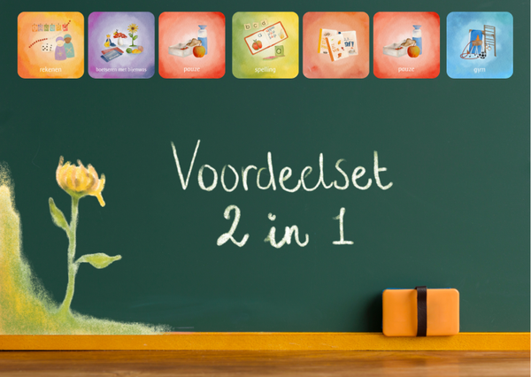Dagritmekaarten kleurrijk, voordeelset onderbouw