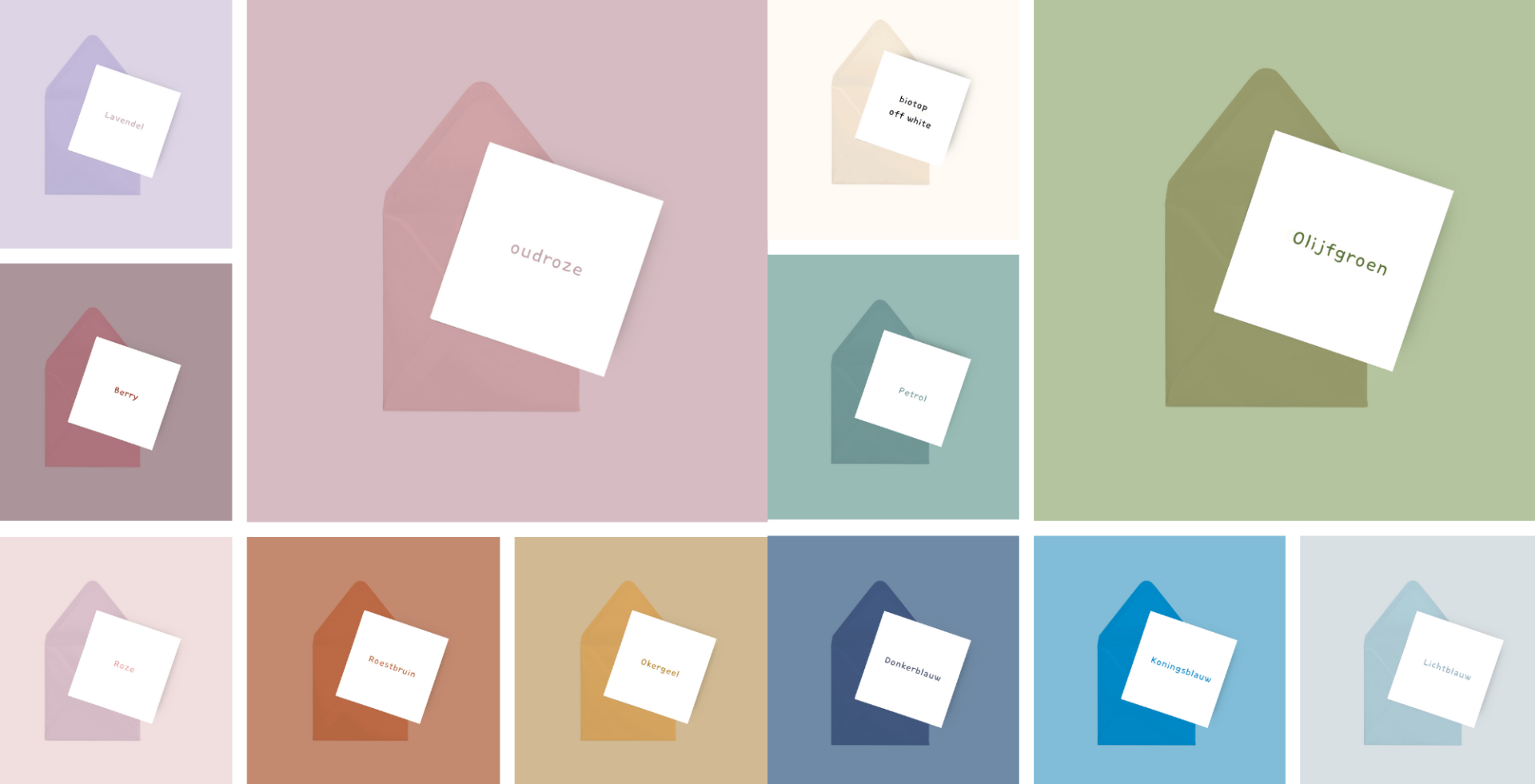 Envelop in kleur naar keuze