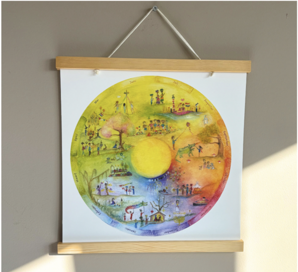 Plaat Jaarfeestencirkel 29x29 cm -Wholesale set van 5-