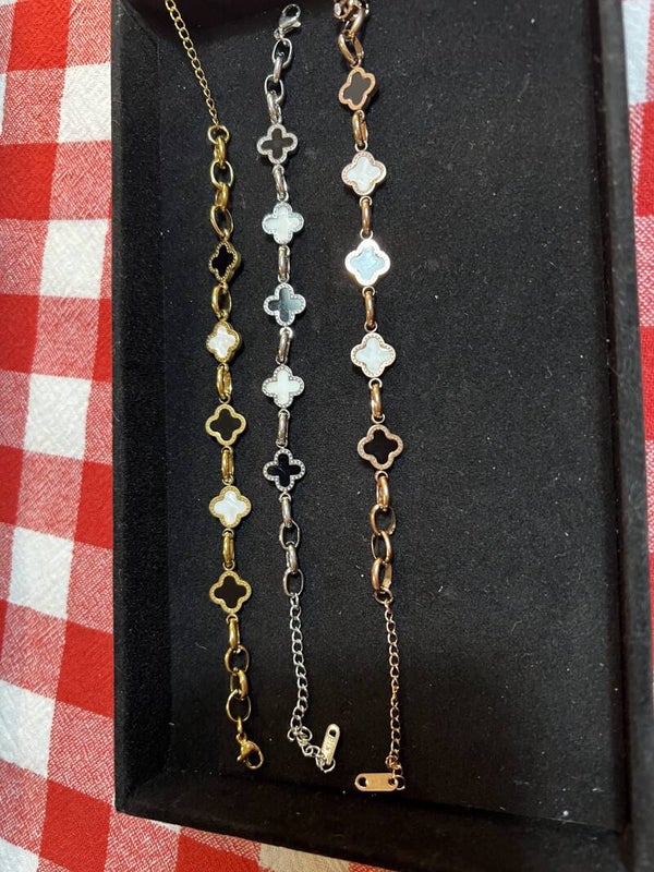 Four Leaf Clover Stainless Steel Bracelets