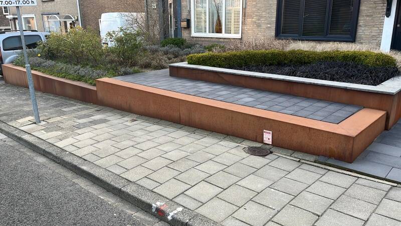 Muurbekleding Cortenstaal