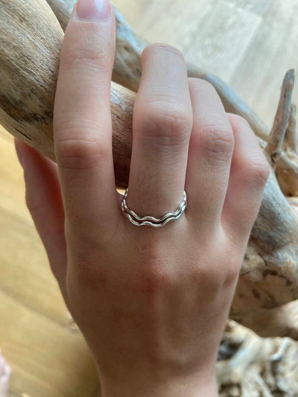 Wave Stacker Ring