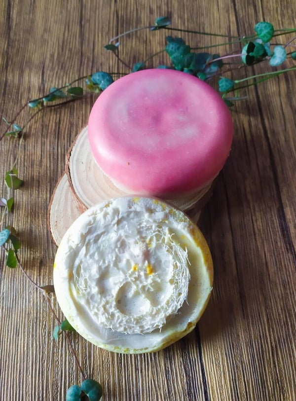 Jabón con esponja de luffa