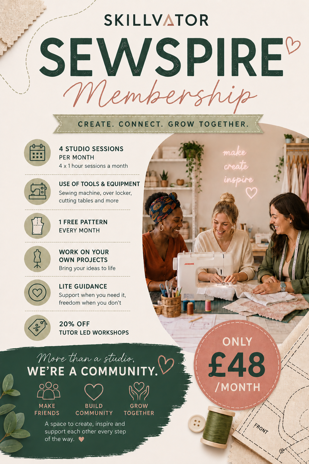 Sewspire Monthly Membership
