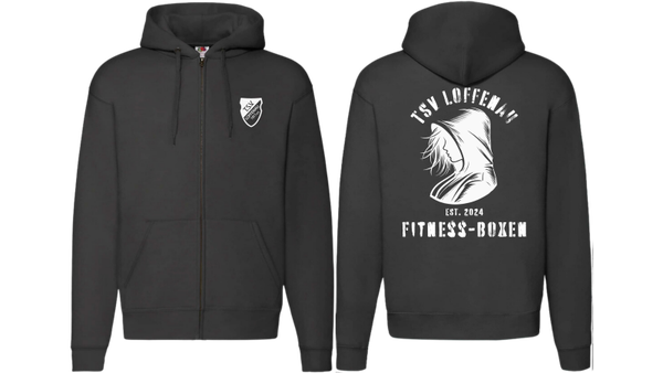 Zip-Hoodie Fitnes Boxen Damen