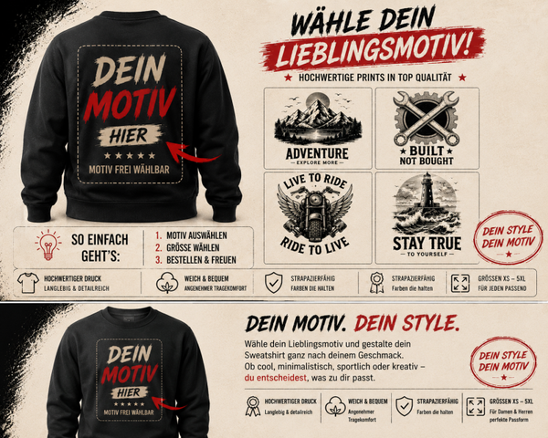 Sweat-Shirt mit deinem Wunschmotiv personalisiert