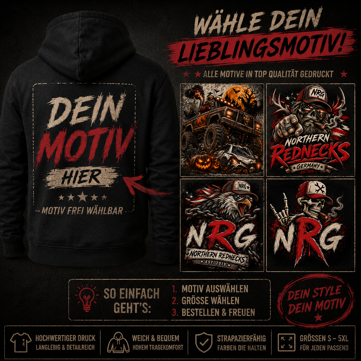 Hoodie mit Wunschdruck